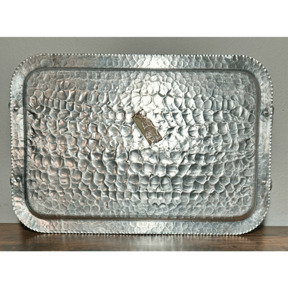 Vintage 1950s MCM Continental Silver Co 18.5” Wild Rose Serving Tray #1023 - Picture 7 of 11